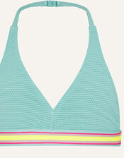 Sporty Textured Bikini Set, Blue (TURQUOISE), large