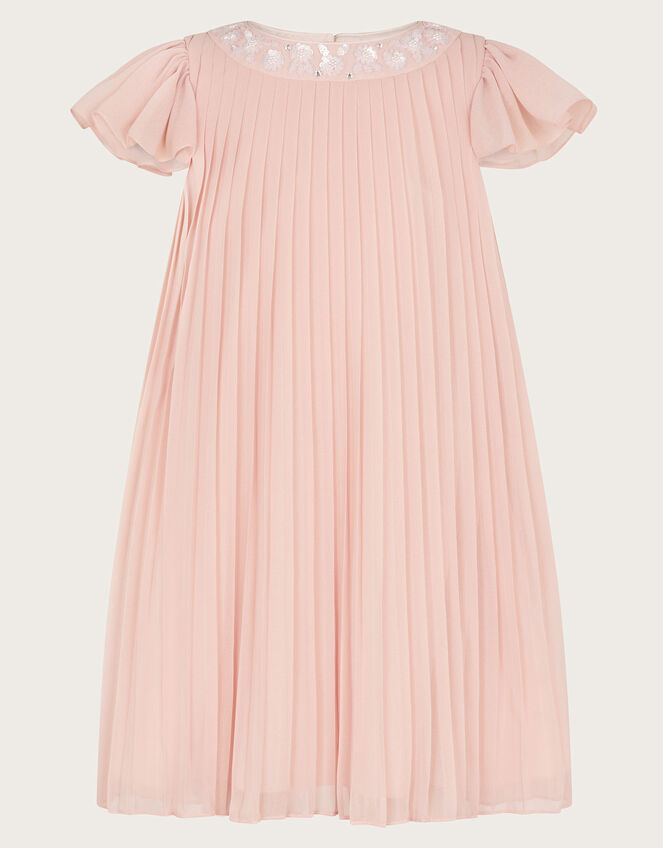 Nellie Pleated Bridesmaid Dress, Pink (PINK), large