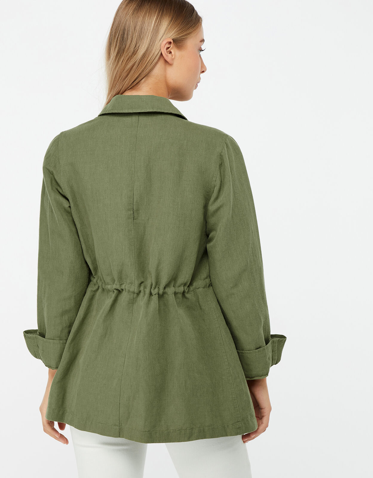 dark green utility jacket