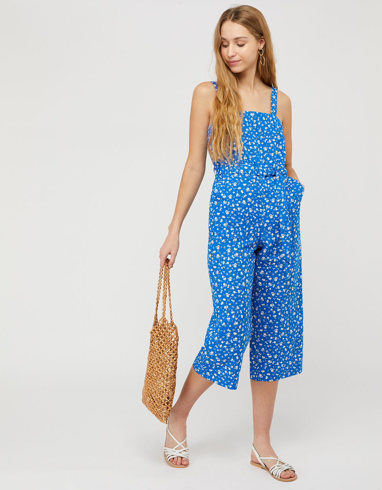 Monsoon blue jumpsuit clearance