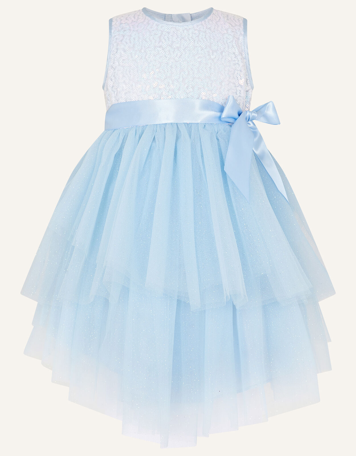 Baby Safire Sequin Tulle Dress Blue