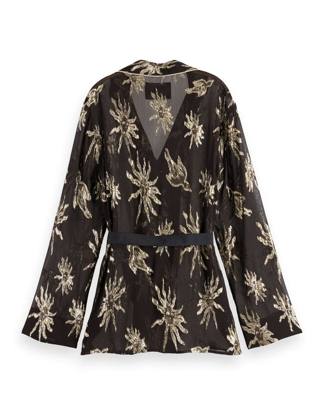 Scotch and Soda Mystic Sky Metallic Shirt, Black (BLACK), large