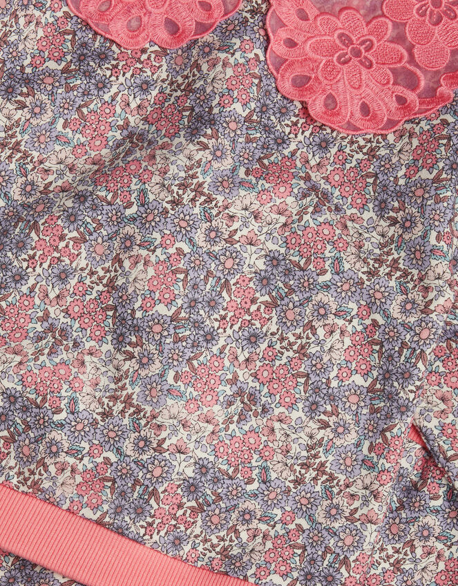 Baby Floral Print Sweatshirt and Joggers Set, Purple (PURPLE), large