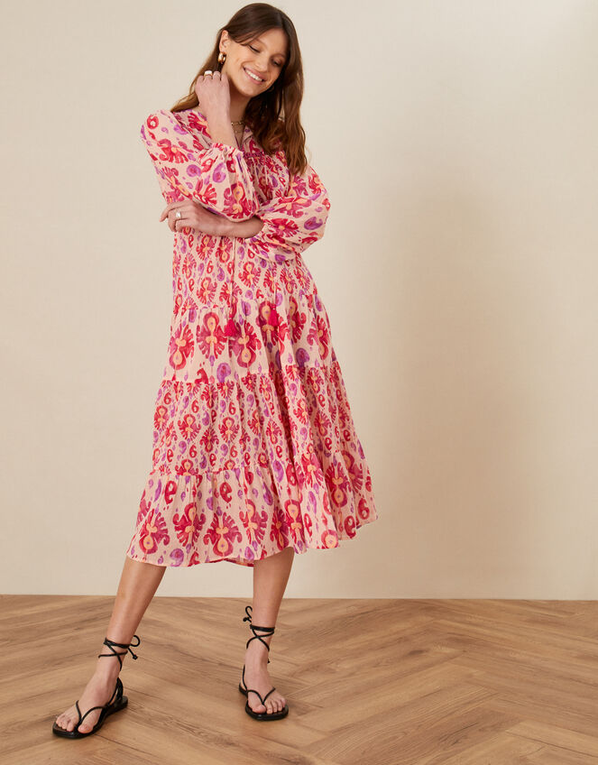 Heritage Print Kaftan Dress, Pink (PINK), large