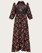 Sanvi Print Midi Dress, Blue (NAVY), large
