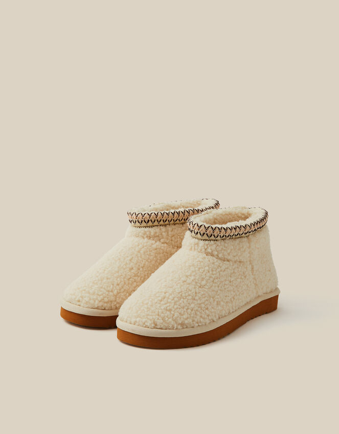 Belinda Borg Boot Slippers, Ivory (IVORY), large