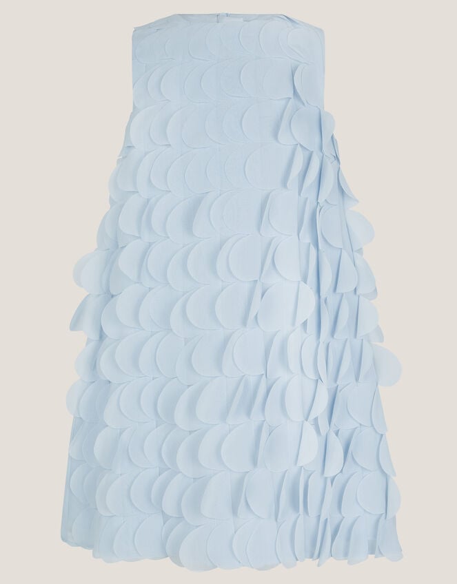 Jazzy Scallop Frill Shift Dress, Blue (BLUE), large