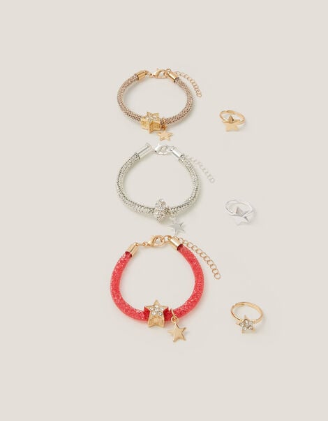 6-Pack Tube Bracelets & Star Rings, , large