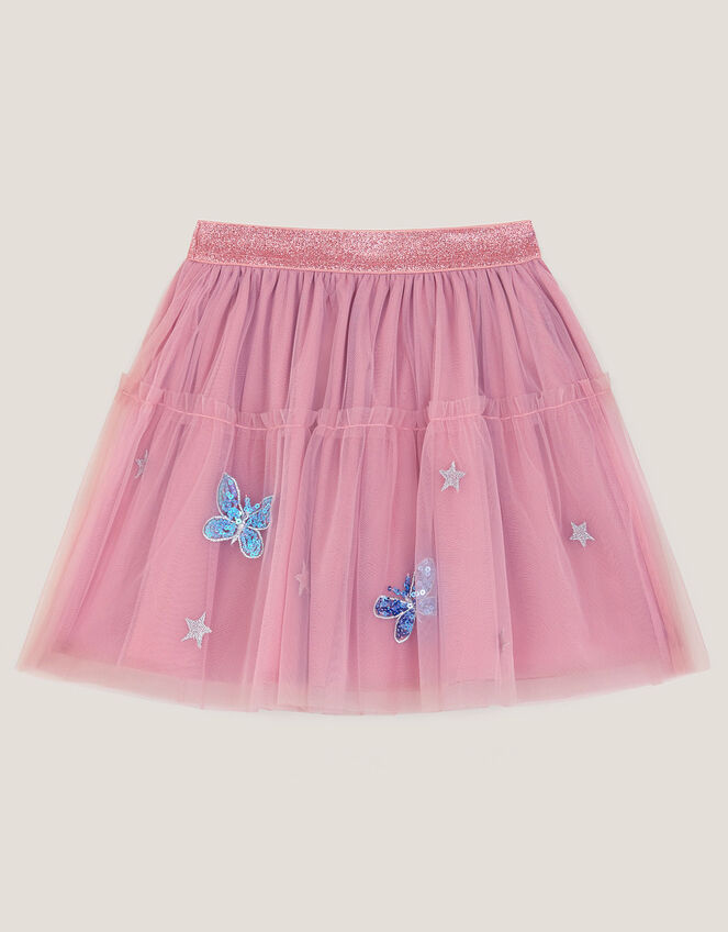 Butterfly Fairy Mesh Skirt, Pink (PINK), large