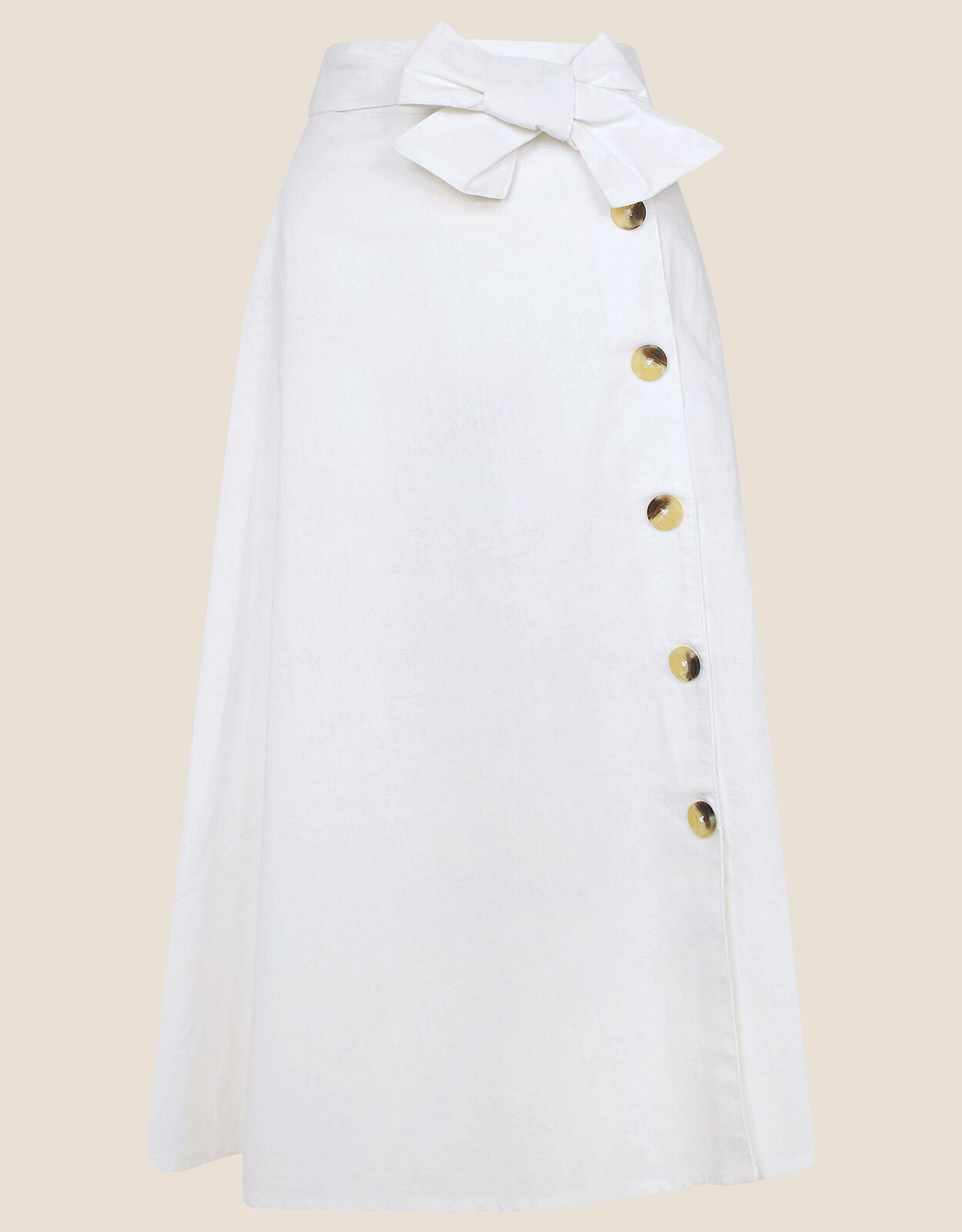 White midi deals skirt buttons