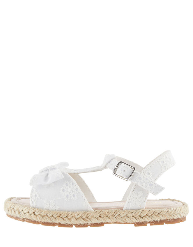Baby Broderie Sandals, Ivory (IVORY), large