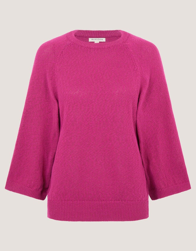 Codie &frac34; Sleeve Sweater, Pink (PINK), large
