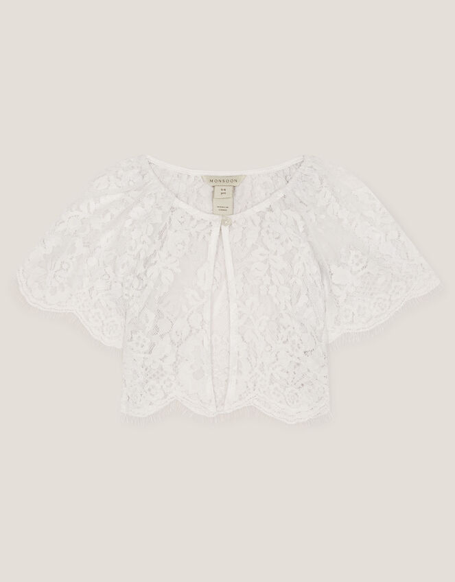 Lola Lace Short Sleeve Jacket, Ivory (IVORY), large