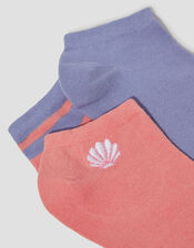 3-Pack Shell Stripe Trainer Socks, , large