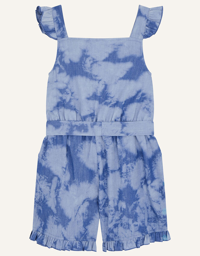 Sequin Rainbow Tie Dye Playsuit, Blue (BLUE), large