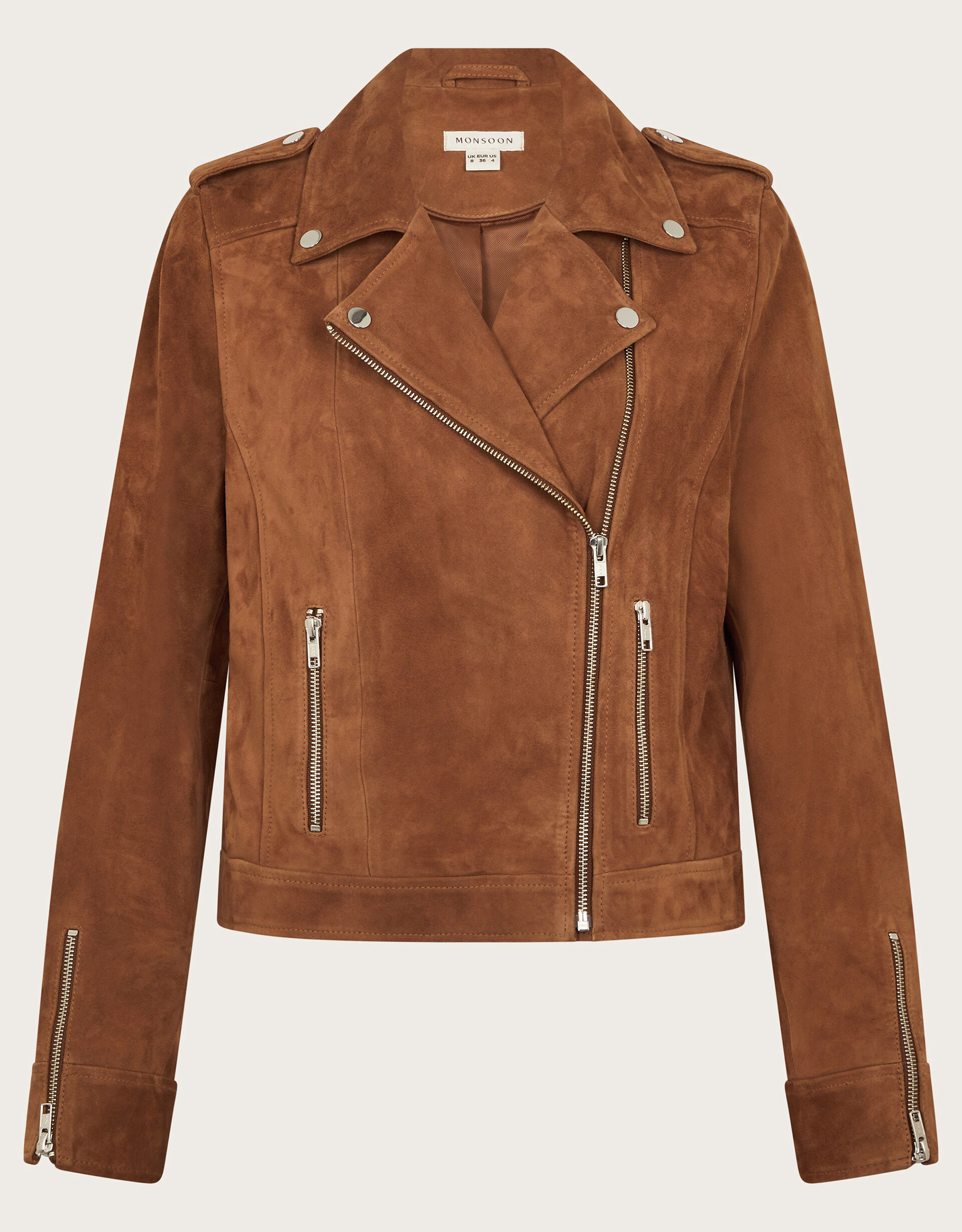Sienna Suede Jacket Tan | Women's Jackets | Monsoon US.