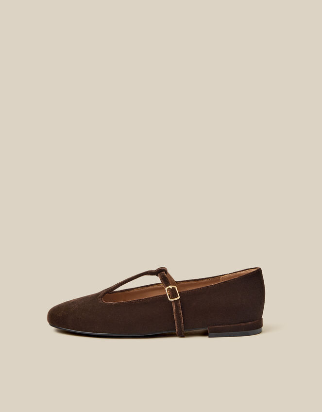 Jesi Velvet Mary Jane Ballet Flats, Brown (CHOCOLATE), large