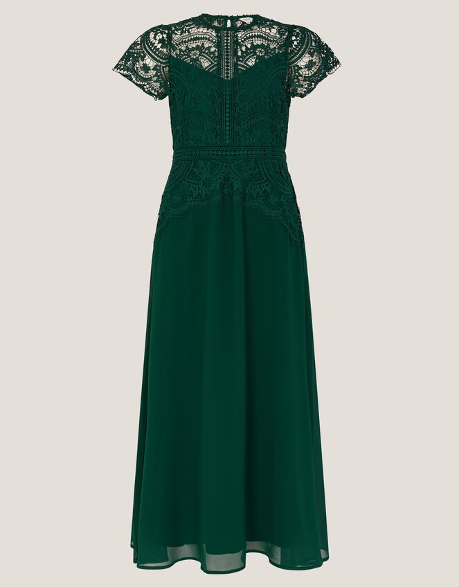Monica Lace Midi Bridesmaid Dress, Green (GREEN), large
