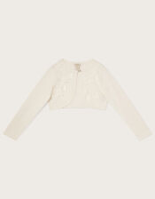 3D Petal Cardigan, Ivory (IVORY), large