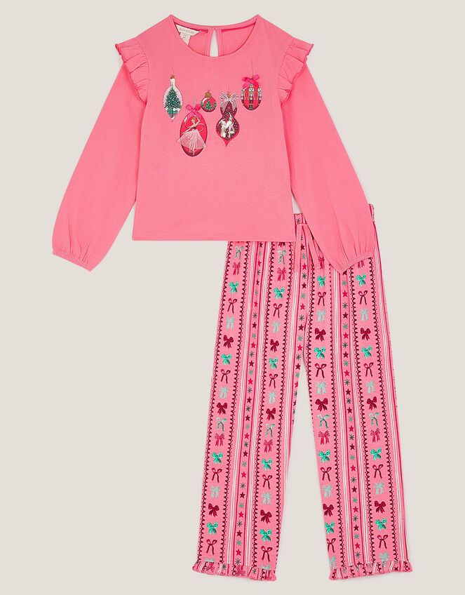 Christmas Bauble Pyjama Set, Pink (PINK), large
