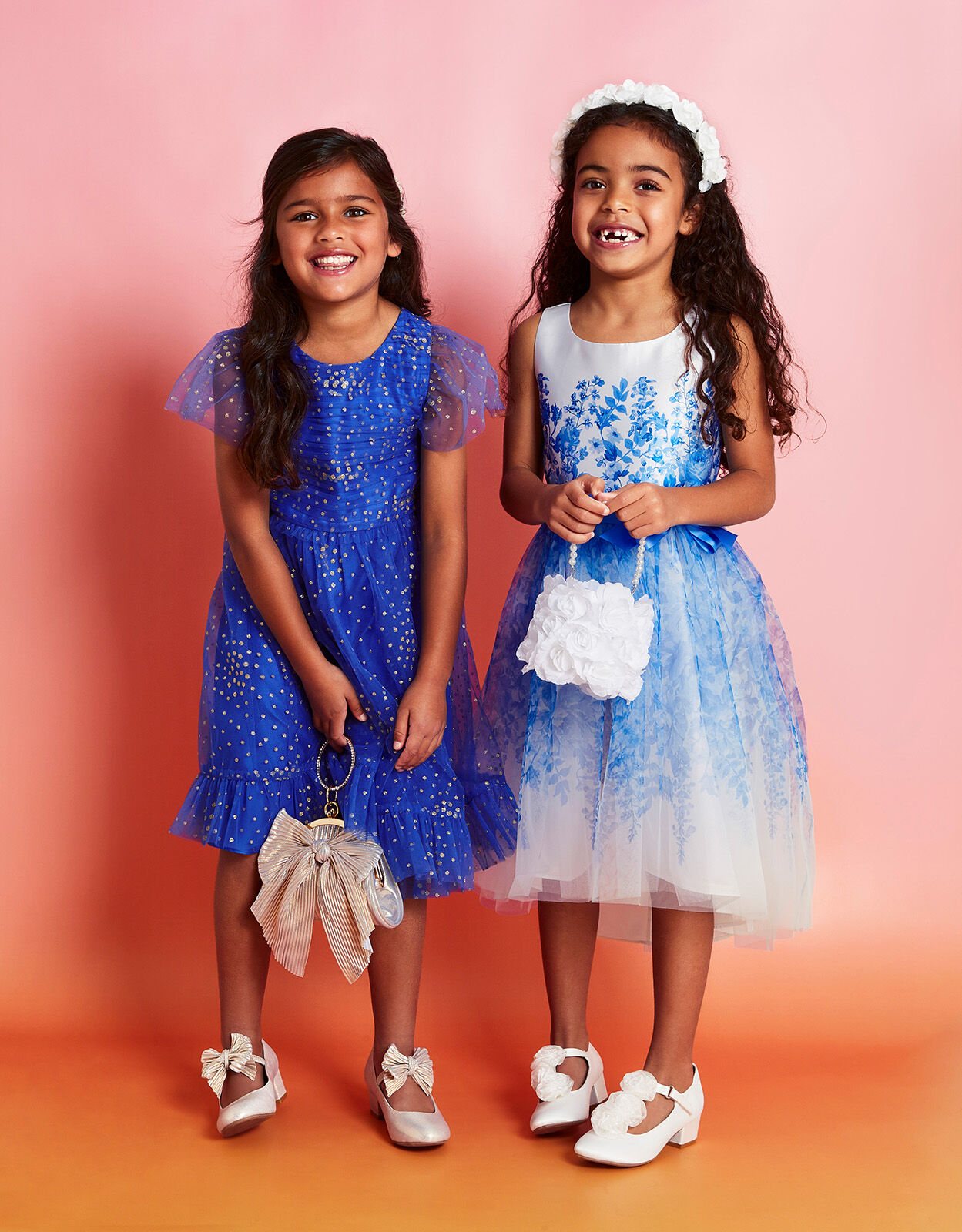 Lila Glitter Party Dress Blue Girls Dresses Monsoon Global