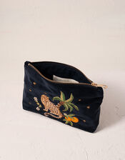Elizabeth Scarlett Jungle Jaguar Velvet Mini Pouch, , large
