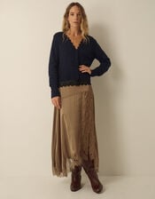 Lula Lace Trim Cardigan, Blue (NAVY), large
