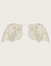 Embellished Bridal Shoulder Cape, Ivory (IVORY), large
