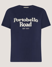 Portobello Road Slogan T-Shirt, Blue (NAVY), large