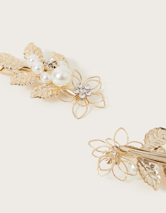 Leaf Wire Flower Clips Set of Two, , large