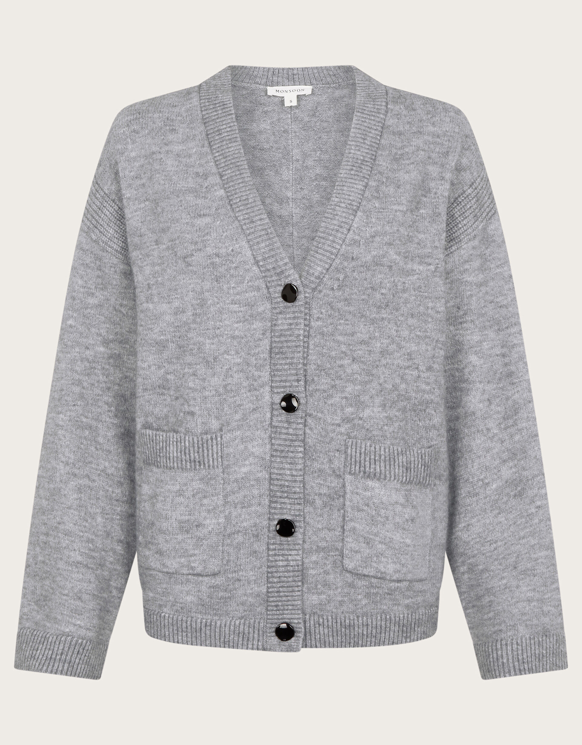 Vicki V Neck Cardigan Grey