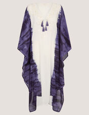 Elise Embellished Dip Dye Midi Kaftan, Blue (BLUE), large
