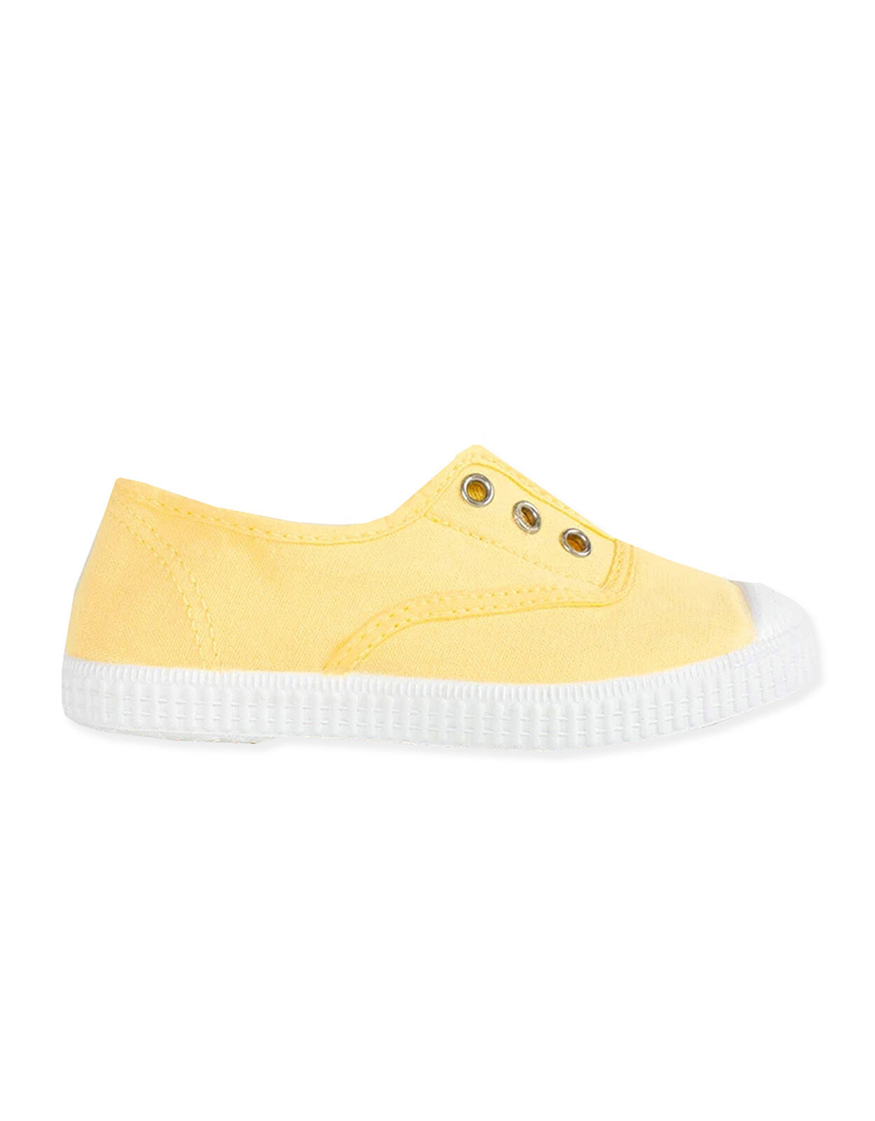Hampton Canvas Plum Plimsolls Yellow
