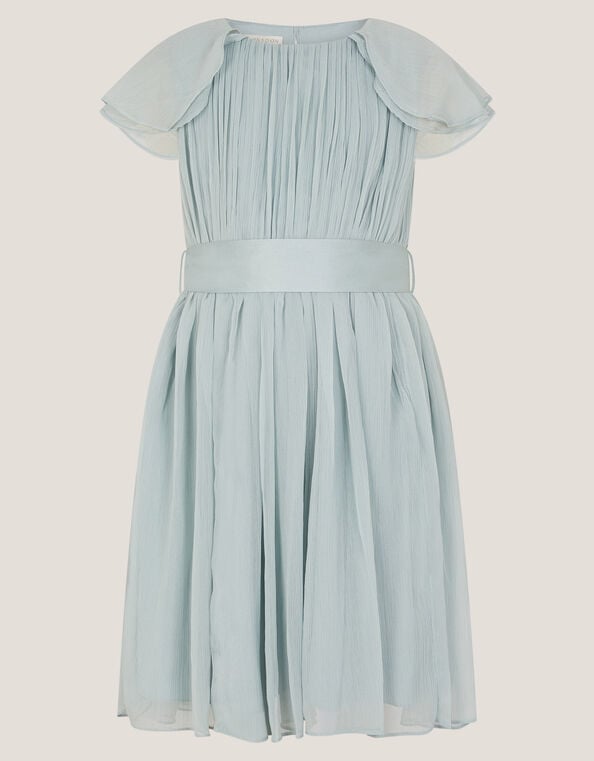 Ava Cape Sleeve Chiffon Bridesmaid Dress, Green (SAGE), large