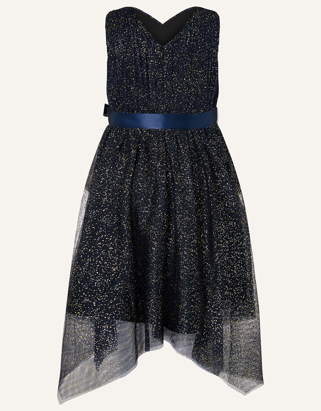 Twilight Hanky Hem Dress, Blue (NAVY), large
