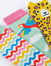 3-Pack Frugi Print Socks, Multi (MULTI), large