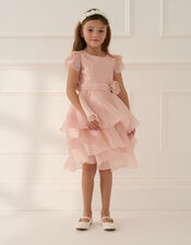 Olena Organza Ruffle Dress, Pink (PINK), large