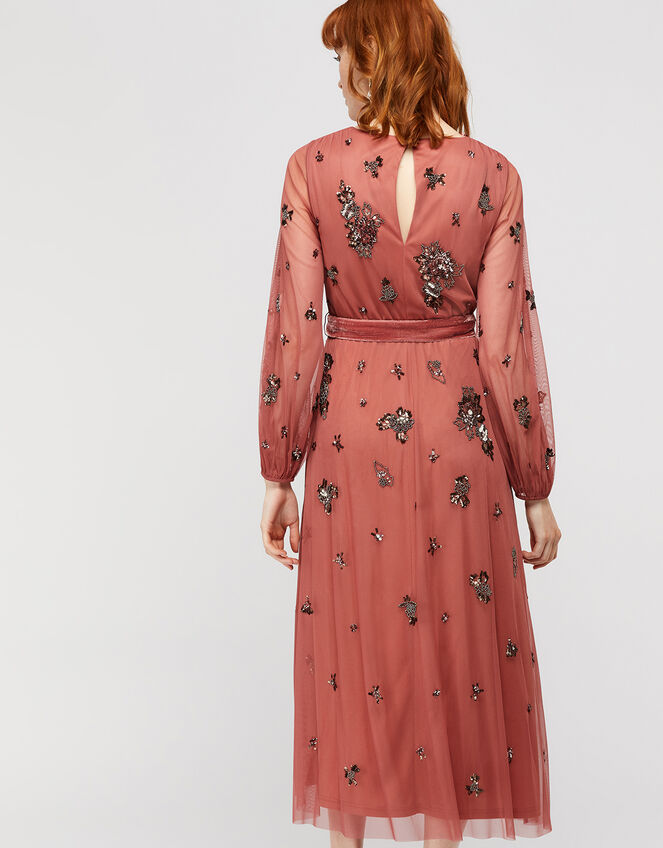 ARTISAN Rosanna Embellished Midi Dress, Pink (ROSE), large