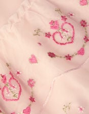 Baby Heart Embroidered Mesh Party Dress, Pink (PINK), large