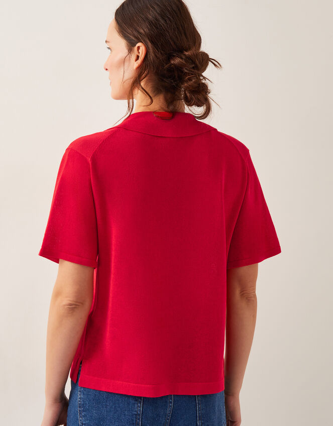 Tia Tie Knitted Cardigan, Red (RED), large