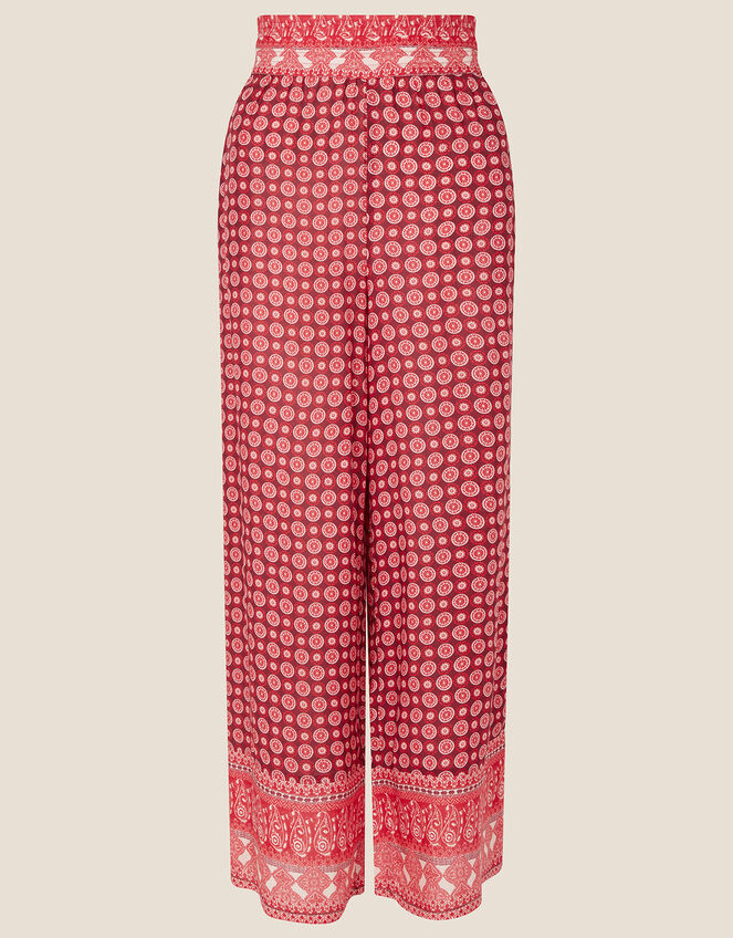 Jade Printed Trousers in LENZING™ ECOVERO™, Red (RED), large