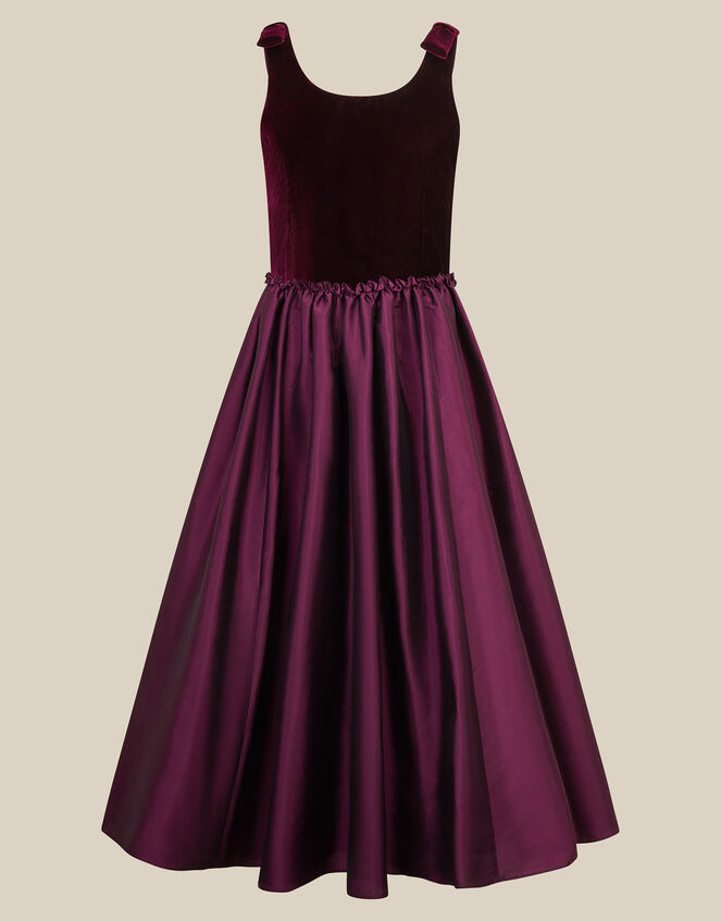 Ohio A-Line Velvet Prom Dress, Purple (PURPLE), large
