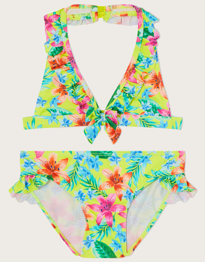 Tropical Triangle Bikini Set, Green (LIME), large