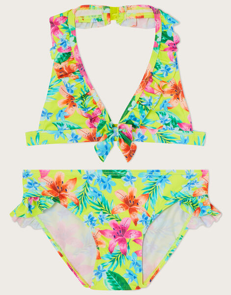 Tropical Triangle Bikini Set, Green (LIME), large