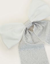 Diamante Bow Hair Clip, , large