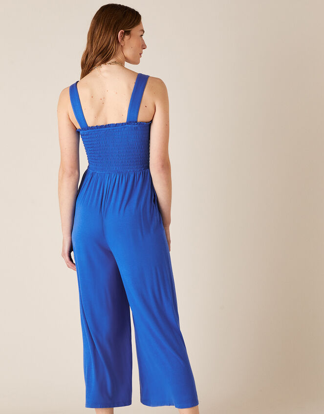 Jersey Jumpsuit with LENZING™ ECOVERO™, Blue (BLUE), large