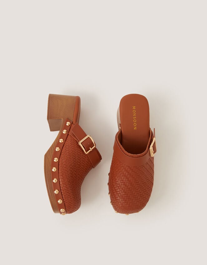 Celia Clog Sandals, Tan (TAN), large