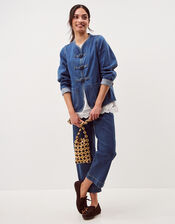 Lauren Knot Denim Jacket, Blue (MID AUTHENTIC BLUE), large