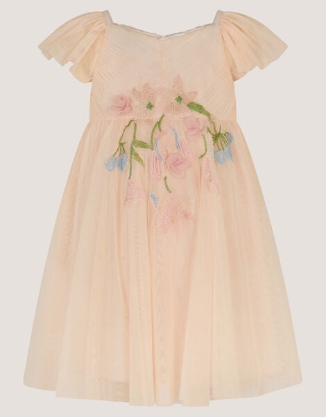 Baby Estella Floral Embroidered Party Dress, Pink (PINK), large
