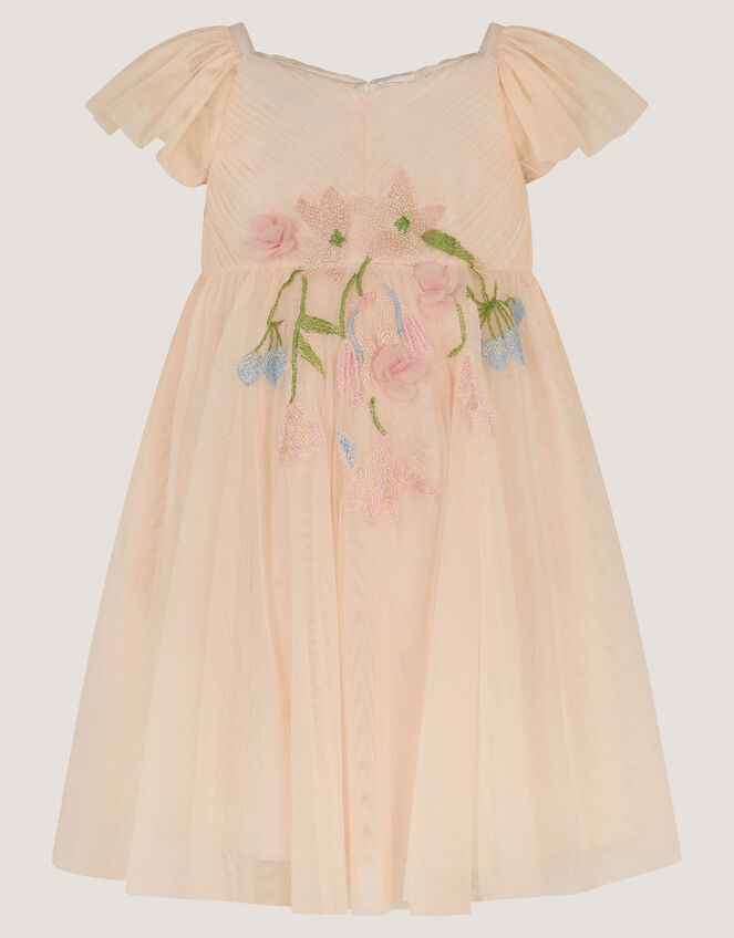 Baby Estella Floral Embroidered Party Dress, Pink (PINK), large